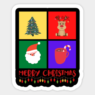 Colorful Merry Christmas/ Merry Christmas T-shirt/ Christmas Gift Sticker